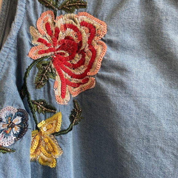 Gorgeous Zara denim cold shoulder dress in size S - Picture 3 of 7